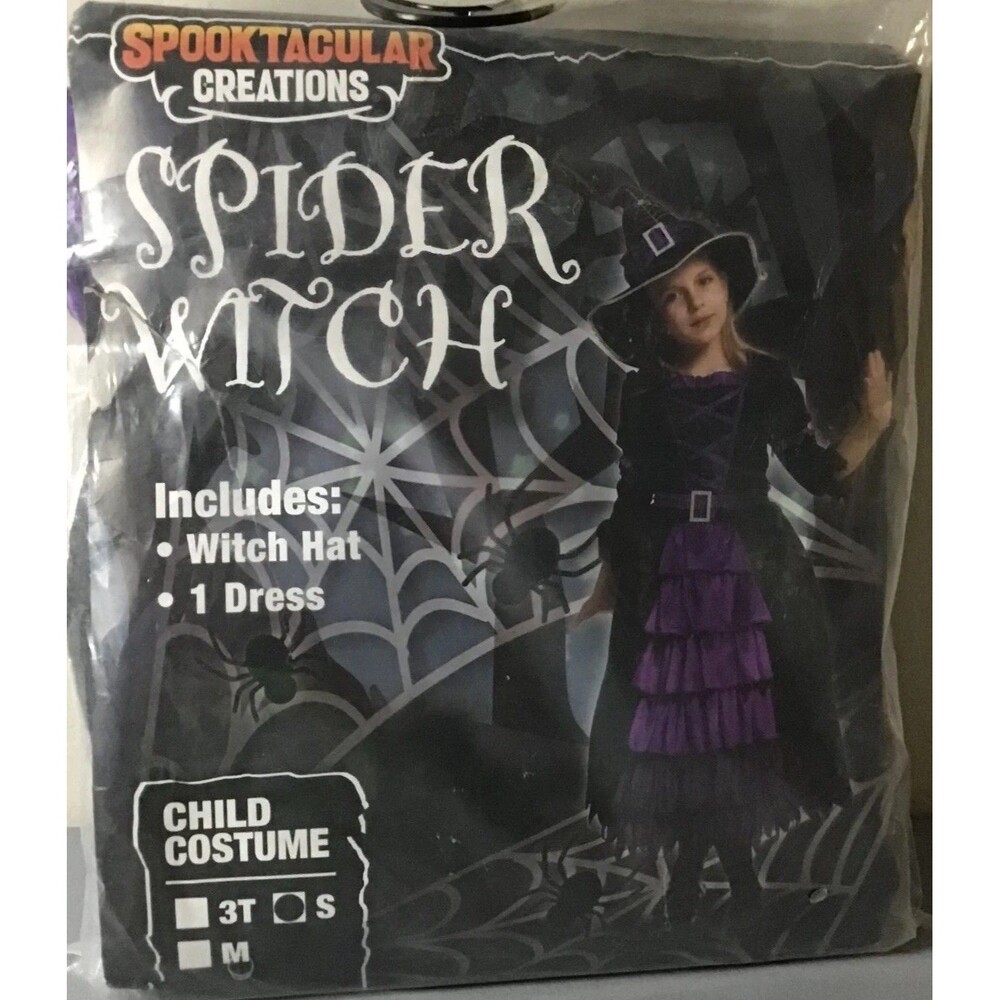 SPIDER WITCH Costume CHILD SMALL Halloween Spooktacular Creations NIP
